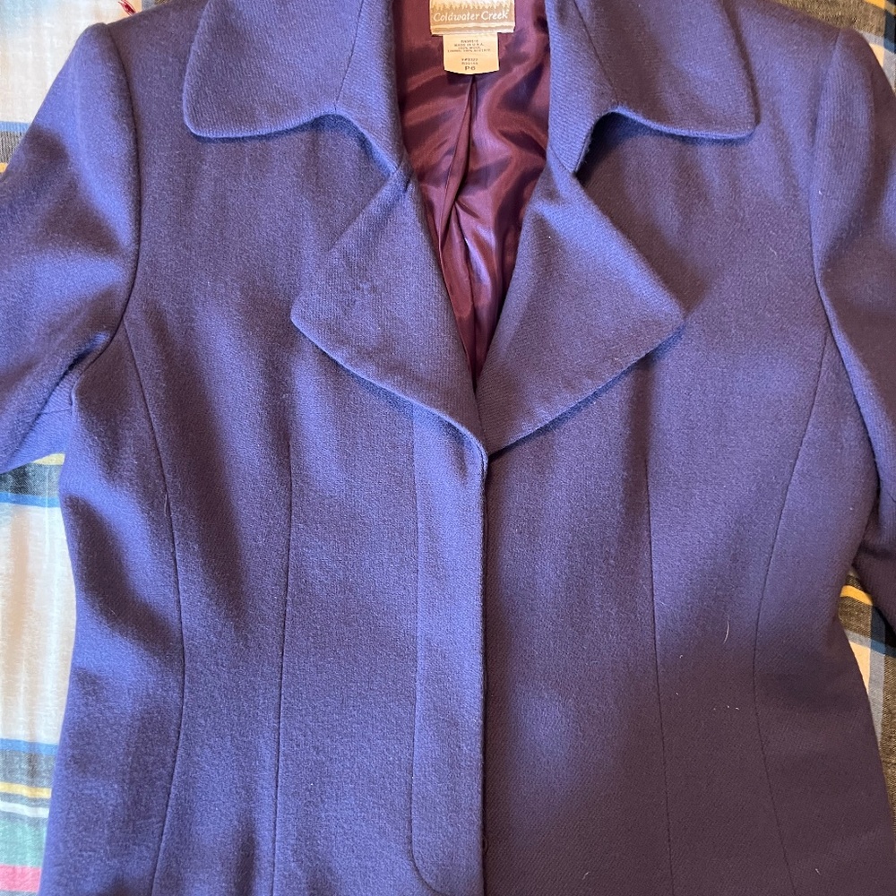 COLDWATER CREEK PURPLE JACKET SIZE P6